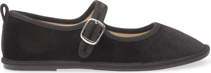 Velvet Mary Jane Flat - Image 4