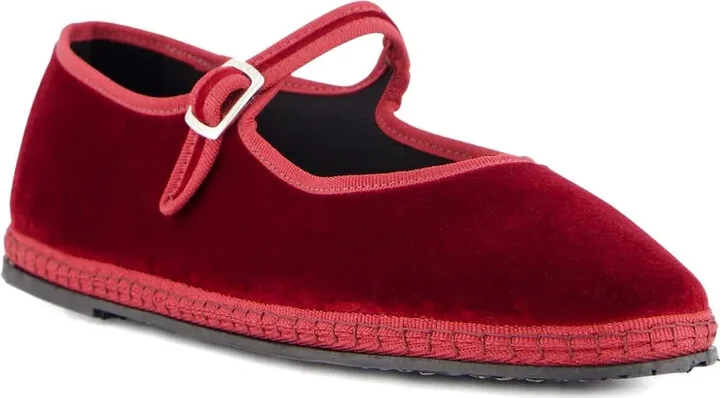 Velvet Mary Jane Flats - Image 2