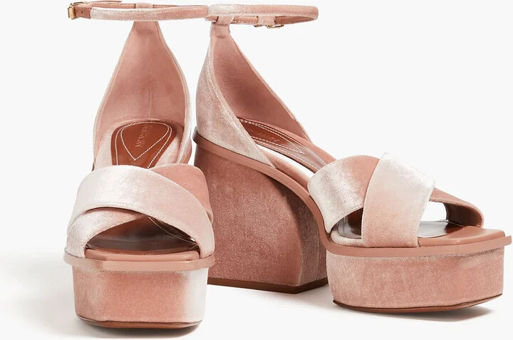Velvet platform sandals - Image 2