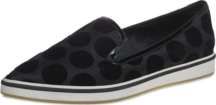 Velvet Polka-Dot Loafers