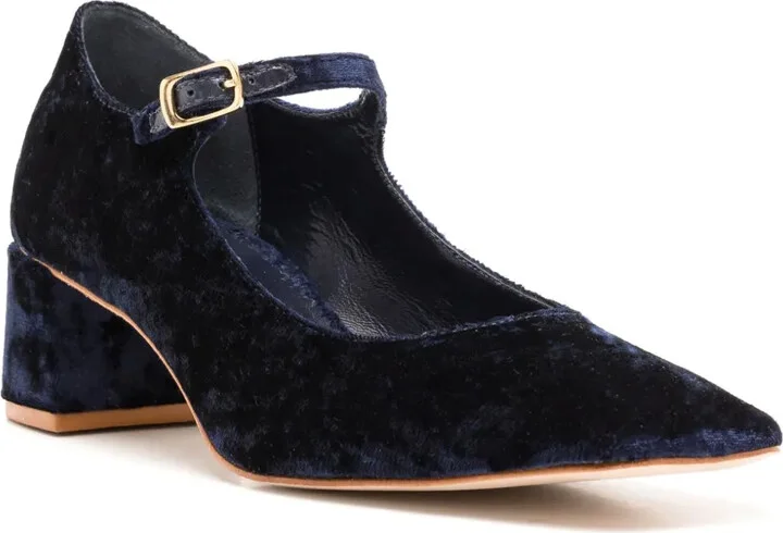 Velvet Square-Toe Pumps - Image 2
