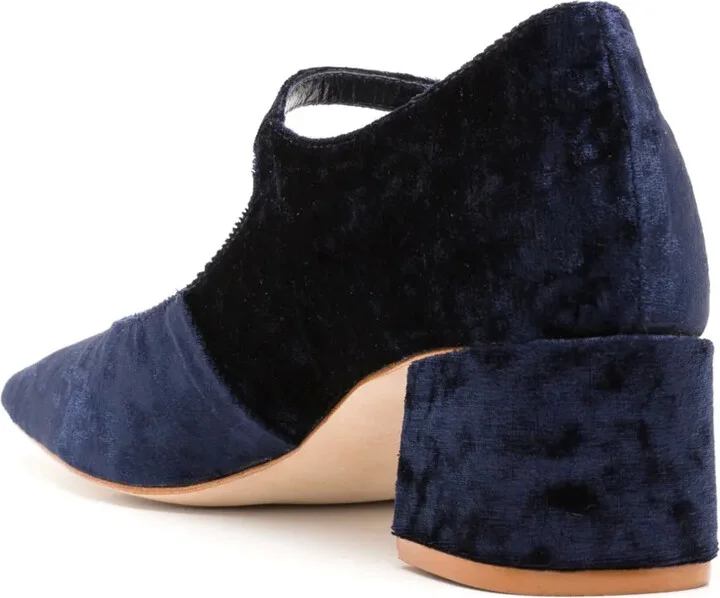 Velvet Square-Toe Pumps - Image 3
