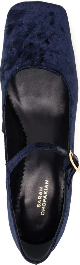 Velvet Square-Toe Pumps - Image 4
