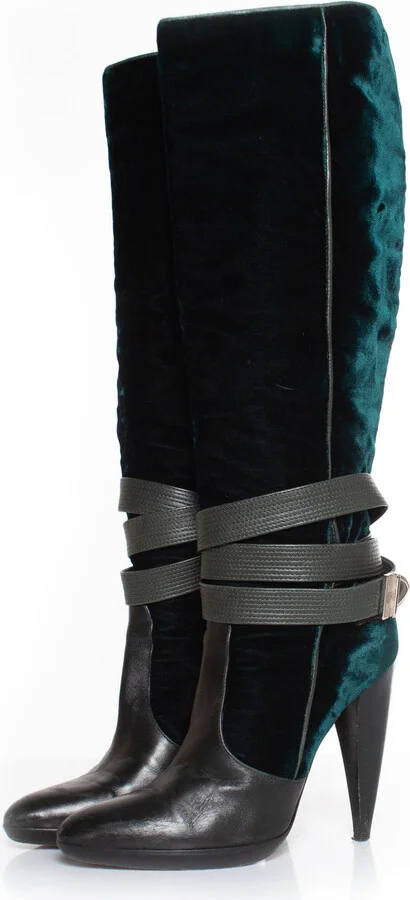 Velvet Strap Boots