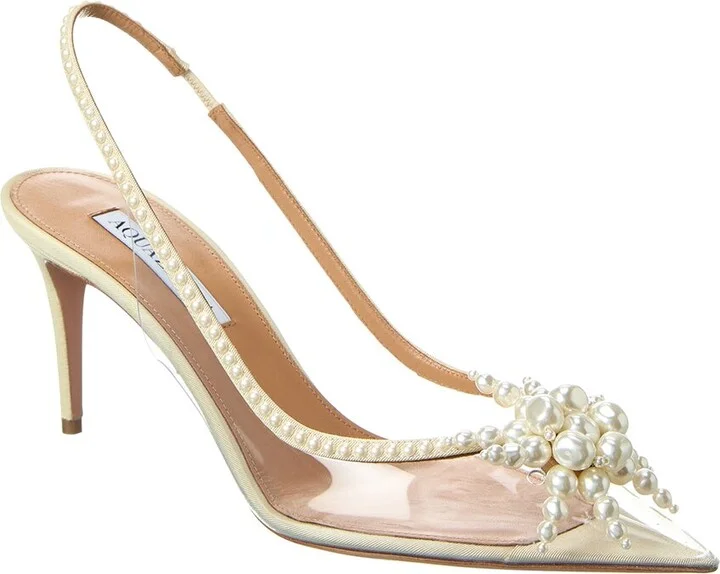 Vendome 75 Grosgrain & Vinyl Slingback Pump