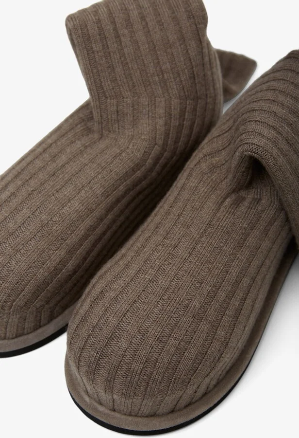 Veneda platform beige knitted stretch boots - Image 6