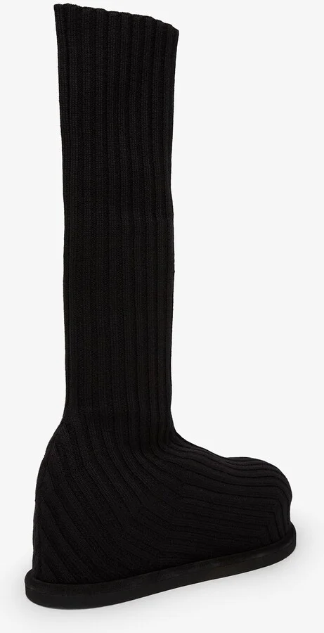 Veneda platform black knitted stretch boots - Image 3