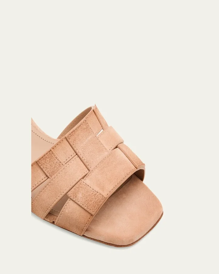 Venere Caged Suede Block-Heel Sandals - Image 4