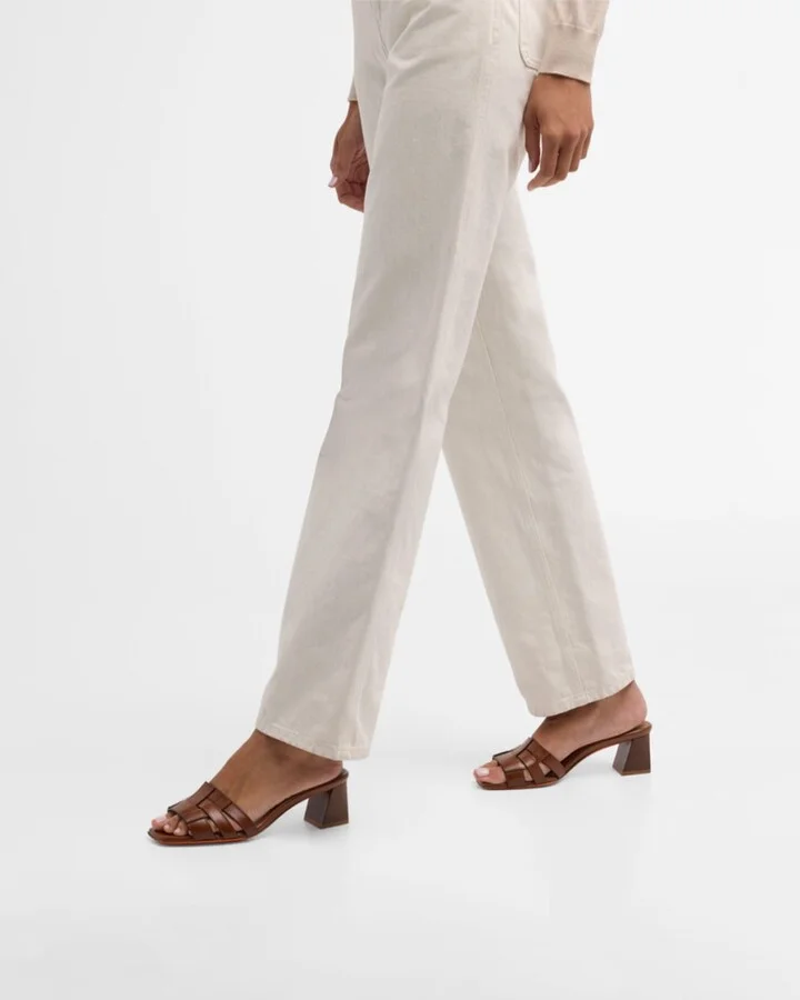 Venere Leather Block-Heel Mule Sandals - Image 3