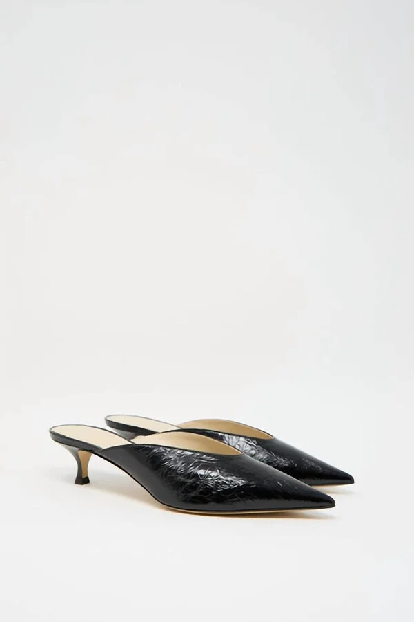 Venetian Kitten Heel In Black