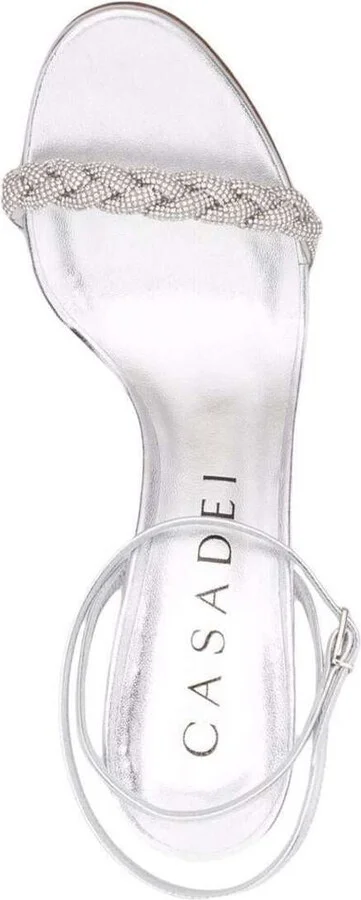 Venezia Blade Silver Leather Sandals - Image 4