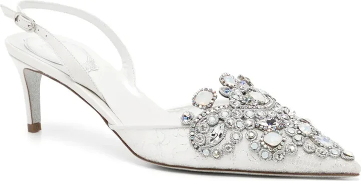 Veneziana 50mm crystal slingback pumps - Image 2