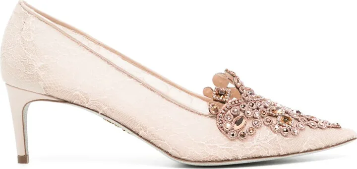 Veneziana 60mm lace pumps