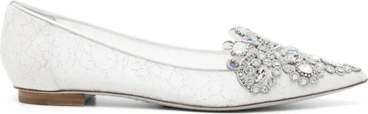 Veneziana crystal ballerina shoes