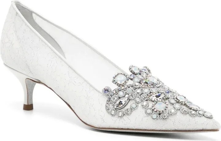 Veneziana crystal kitten-heel pumps - Image 2