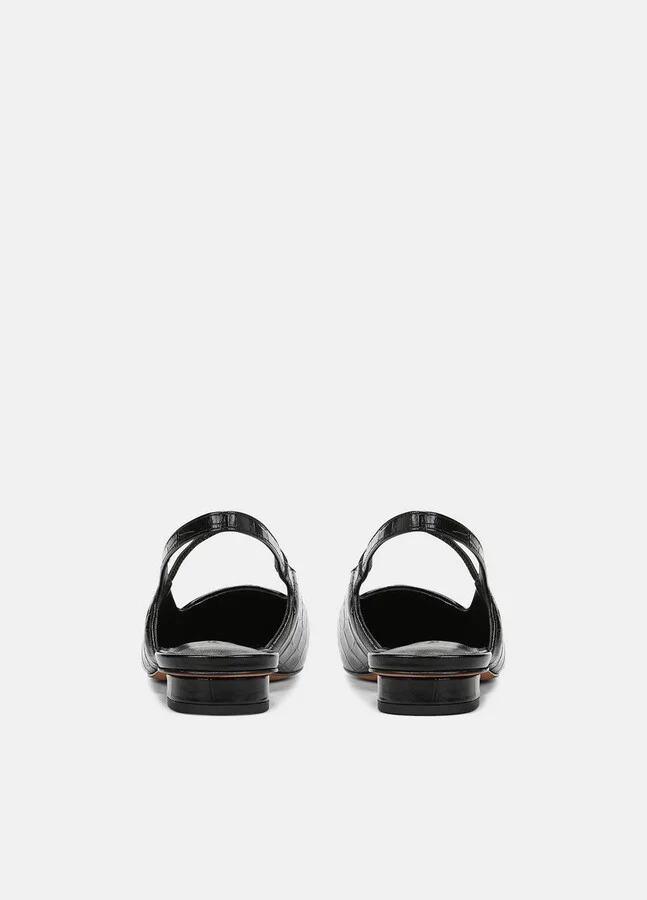 Venice Croc-Embossed Leather Slingback Flat - Image 6