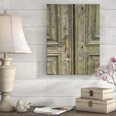 'Venice Green Door' Photographic Print on Wrapped Canvas
