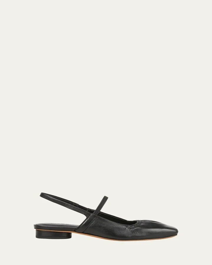 Venice Leather Slingback Ballerina Flats