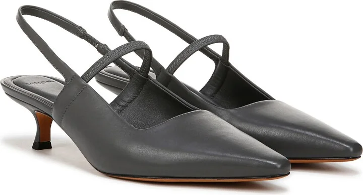 Venice Slingback Pointed Toe Kitten Heel Pump - Image 9