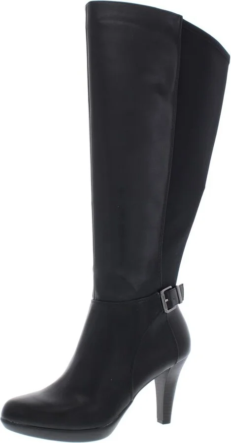 Vennuss Womens Wide Calf Over-The-Knee Boots
