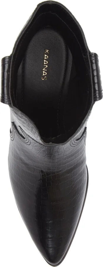 Ver Croc Embossed Pointed Toe Western Boot - Image 5