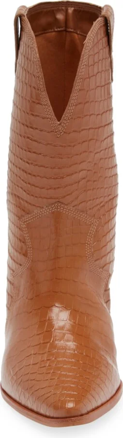 Ver Croc Embossed Pointed Toe Western Boot - Image 4