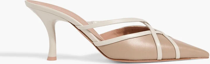Vera 70 two-tone leather mules