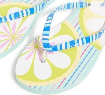 Vera Bradley Women's Outlet Soft Printed Flip Flops Floating Blossoms - Image 2