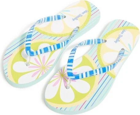 Vera Bradley Women's Outlet Soft Printed Flip Flops Floating Blossoms