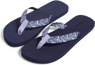 Vera Bradley Women's Outlet Webbing Strap Flip Flops Lemon Grove - Image 2