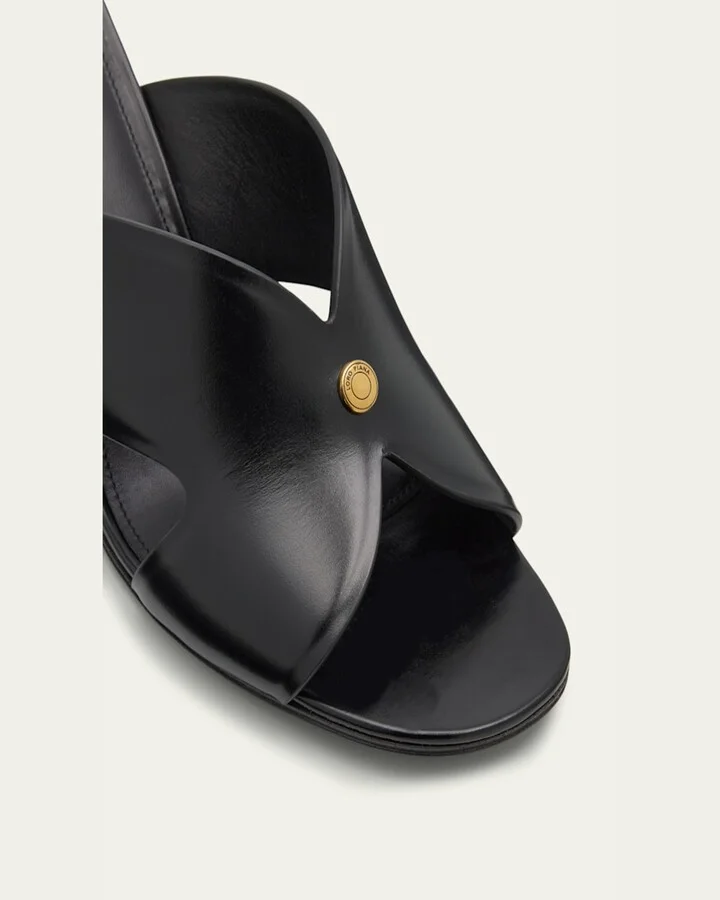 Vera Leather Slide Sandals - Image 2