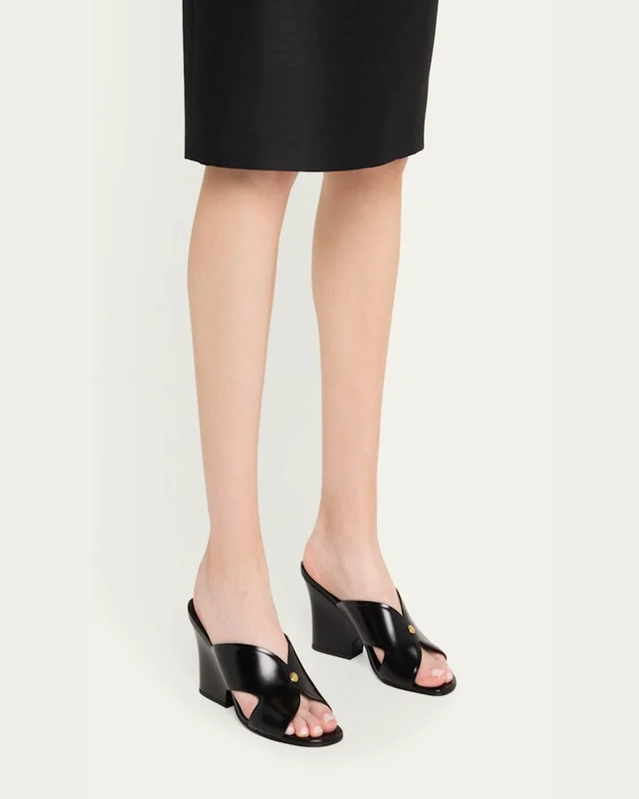 Vera Leather Slide Sandals - Image 5