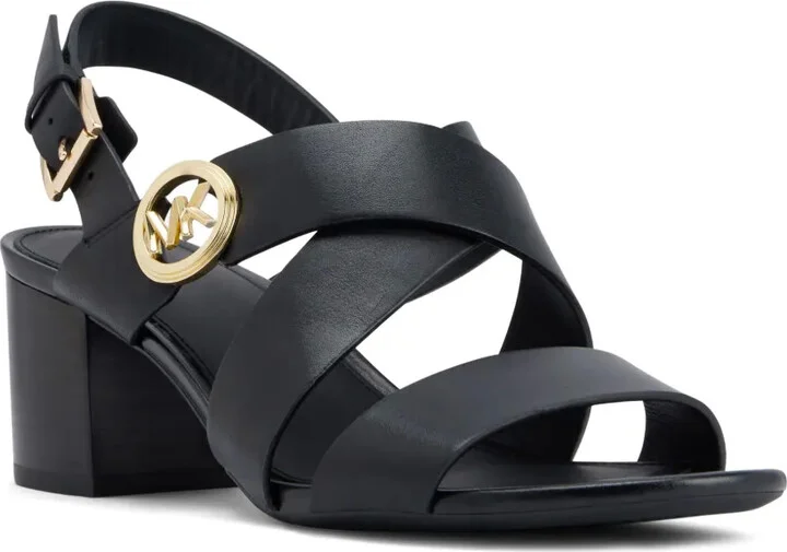 Vera logo-plaque leather sandals - Image 2