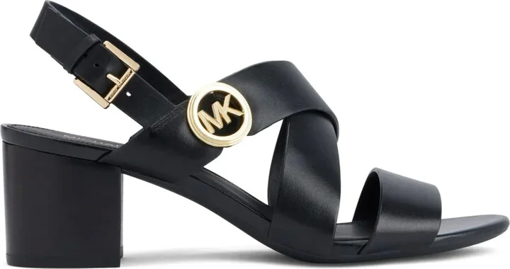 Vera logo-plaque leather sandals