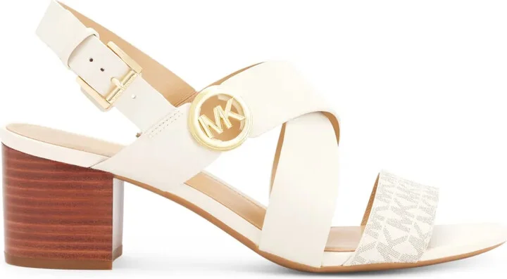 Vera logo-plaque leather sandals