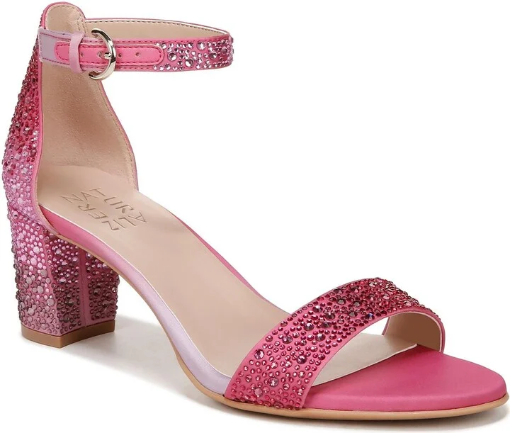Vera Shine Womens Satin Embellished Heels
