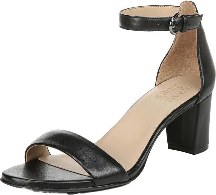 Vera Womens Buckle Ankle Strap Heel Sandals
