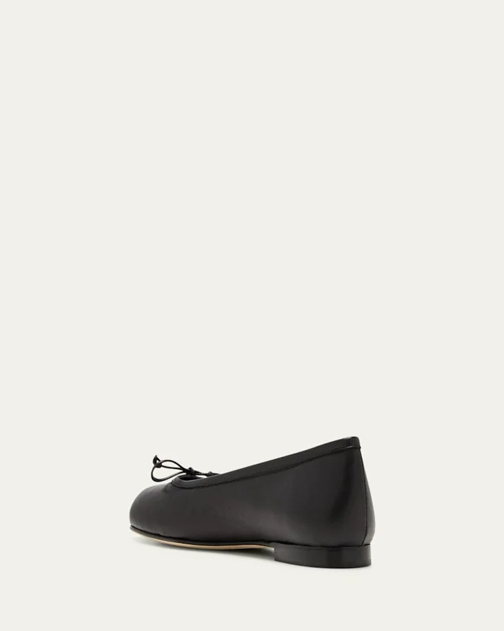 Veralli Leather Bow Ballerina Flats - Image 2