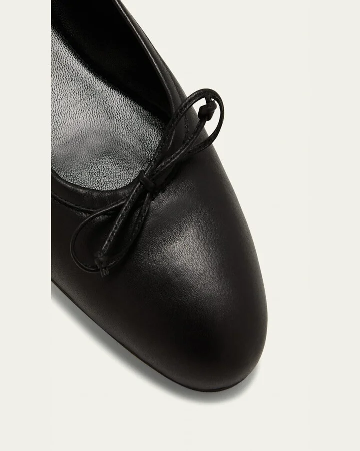 Veralli Leather Bow Ballerina Flats - Image 6