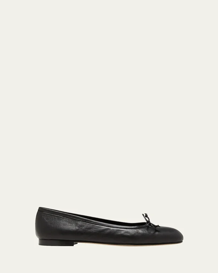 Veralli Leather Bow Ballerina Flats