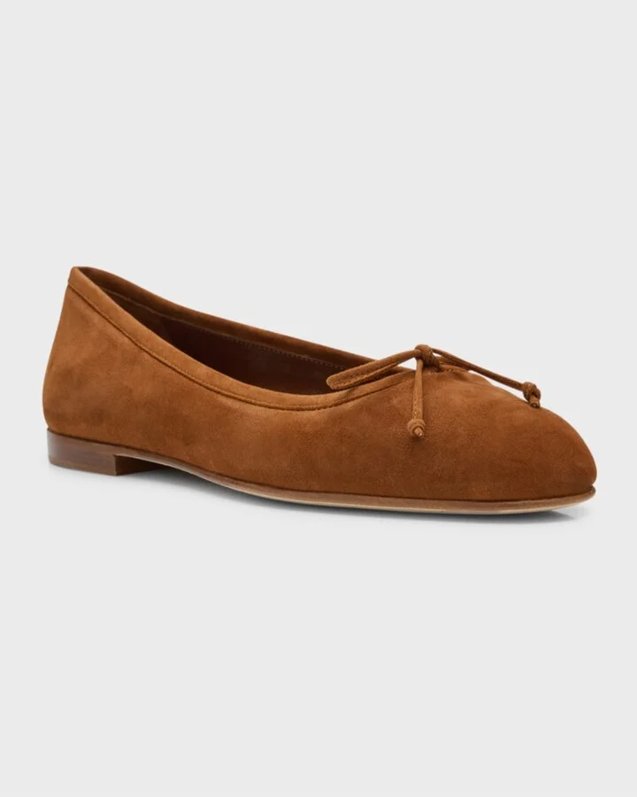Veralli Suede Bow Ballerina Flats - Image 3