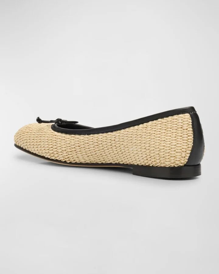 Veralli Woven Bow Ballerina Flats - Image 3