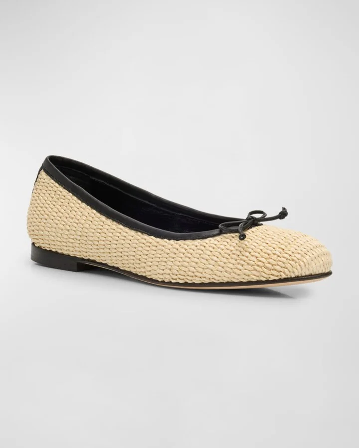 Veralli Woven Bow Ballerina Flats - Image 5