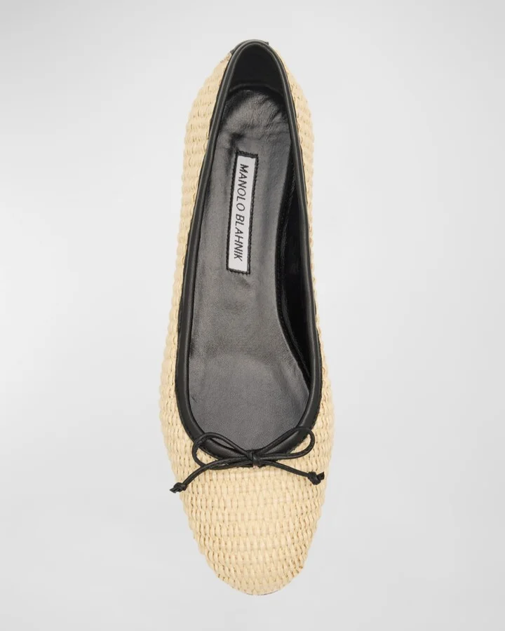 Veralli Woven Bow Ballerina Flats - Image 8