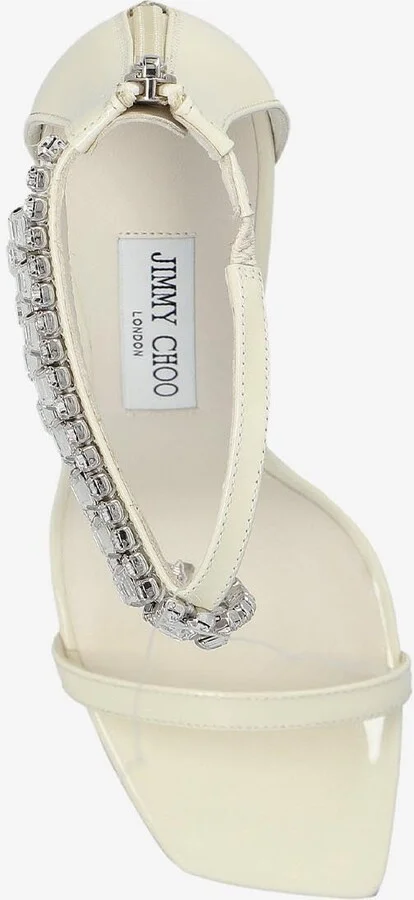 Verity 100 Patent Leather Crystal Sandals - Image 3