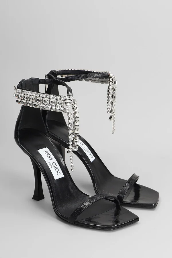 Verity 100 Sandals In Black Leather - Image 2