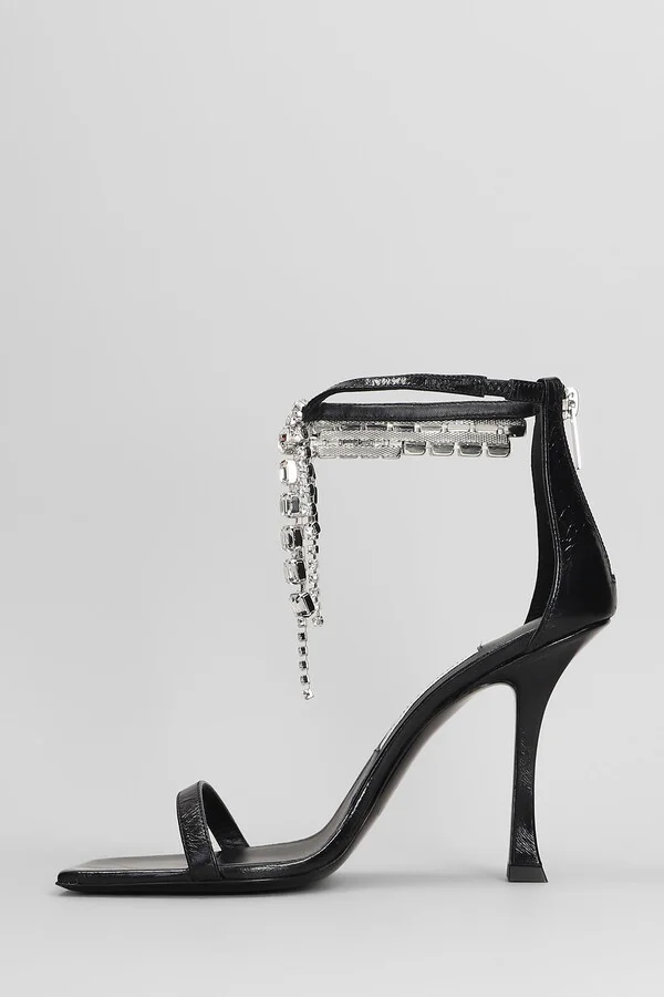 Verity 100 Sandals In Black Leather - Image 3