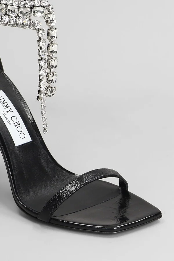 Verity 100 Sandals In Black Leather - Image 5