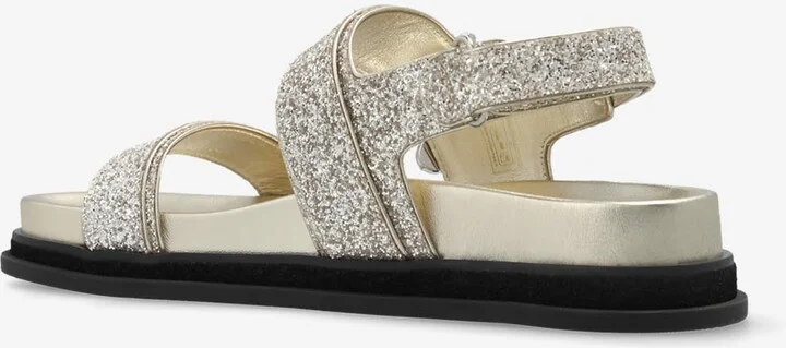 Verity Leather Crystal Flat Sandals - Image 2