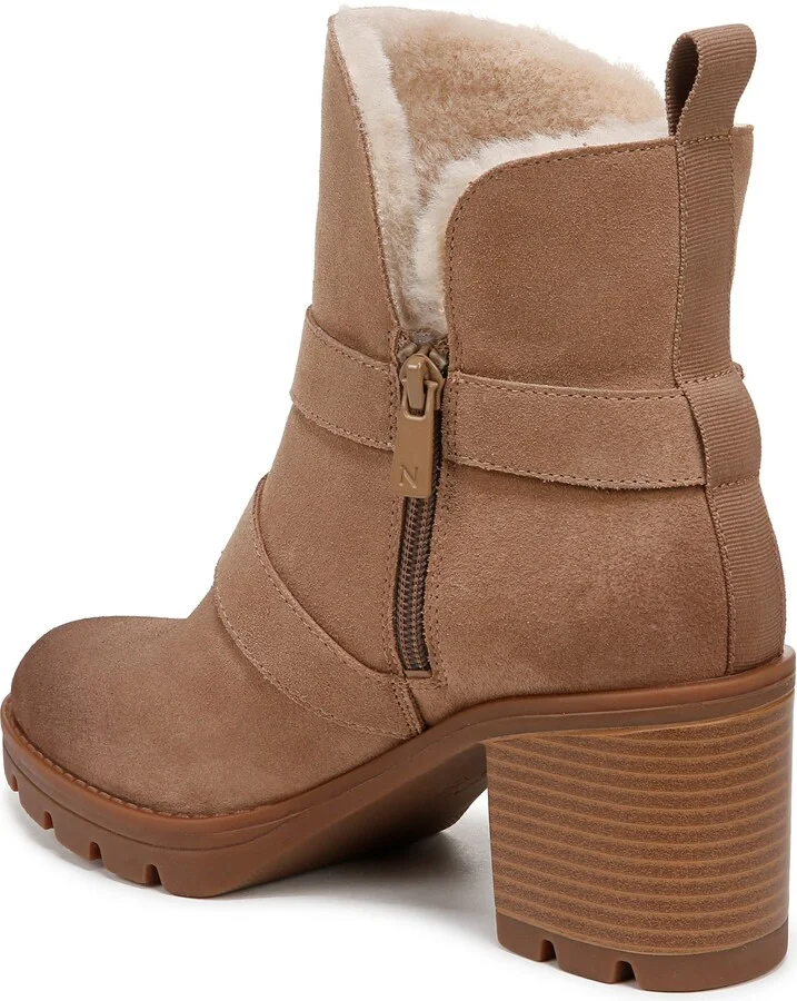 Verney Water Repellent Faux Fur Lined Platform Moto Bootie - Image 2